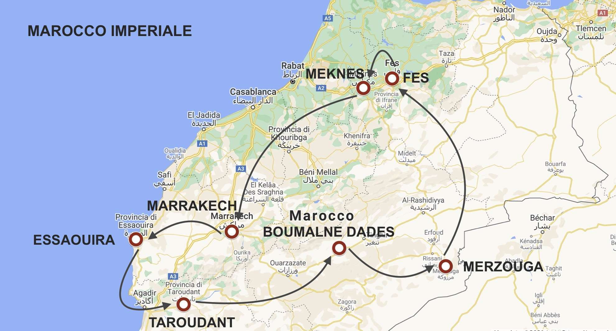 Mappa Marocco Imperiale